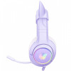 Słuchawki gamingowe Onikuma K9 RGB kocie uszka USB fioletowe (przewodowe)-9204965