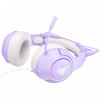 Słuchawki gamingowe Onikuma K9 RGB kocie uszka USB fioletowe (przewodowe)-9204968
