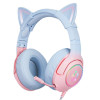 Słuchawki gamingowe K9 7.1 RGB Surround kocie uszka USB różowo-niebieskie-9204969
