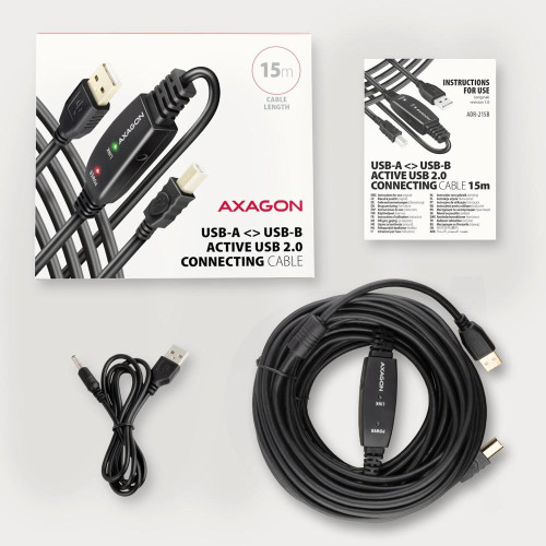 ADR-215B USB 2.0 A-M -> B-M aktywny kabel połączeniowy/wzmacniacz 15m-9200955