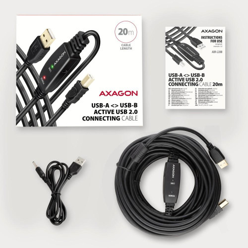 ADR-220B USB 2.0 A-M -> B-M aktywny kabel połączeniowy/wzmacniacz 20m-9200963