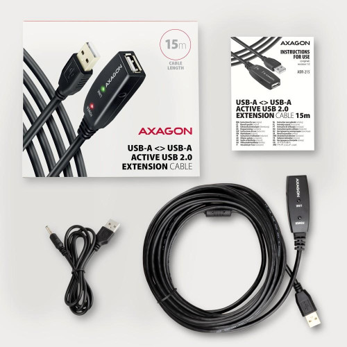 ADR-215 USB 2.0 A-M -> A-F aktywny kabel przedłużacz/wzmacniacz 15m-9201039