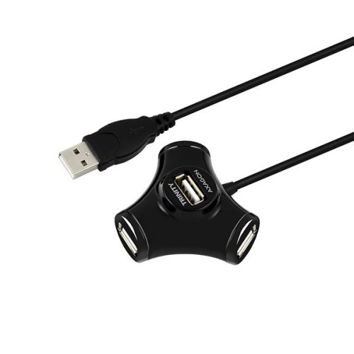 Hub HUE-X3B 4-portowy USB 2.0 kabel 1,2m Czarny-9201100