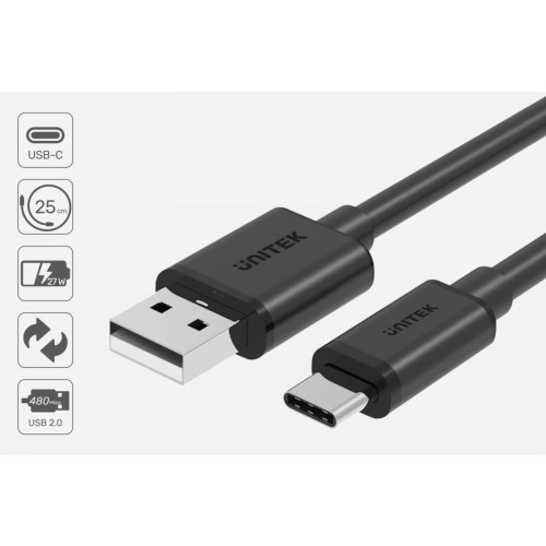 Kabel USB-C - USB-A 2.0; 1.5m; M/M; C14067BK -9201918