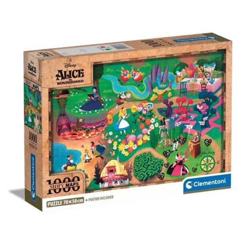 Puzzle 1000 elementów Compact Disney Maps Alice-9203662