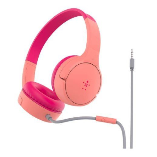 Słuchawki SOUNDFORM Mini Nauszne Przewodowe Różowe Dla Dzieci-9204432