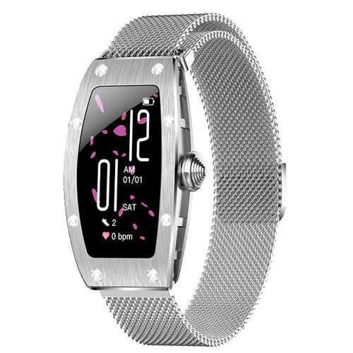Smartwatch K18 Svarovski 1.14 cala 80 mAh srebrny-9205117