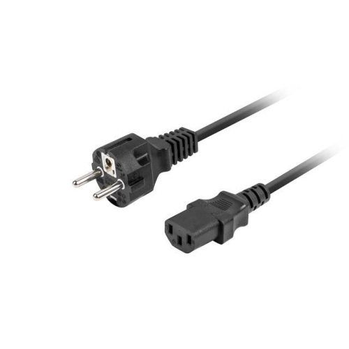 Kabel zasilający CEE 7/7 -> IEC 320 C13 1.8m VDE prosty, czarny-9206286