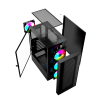 GEMBIRD OBUDOWA FORNAX 4000 MIDI-TOWER (2X USB 3.0, 1X USB 2.0, HD AUDIO, SZKLANY PANEL BOCZNY, PODŚWIETLENIE ARGB) CZARNA-9220432