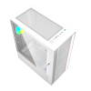 GEMBIRD OBUDOWA FORNAX 4000W MIDI-TOWER (2X USB 3.0, 1X USB 2.0, HD AUDIO, SZKLANY PANEL BOCZNY, PODŚWIETLENIE ARGB) BI