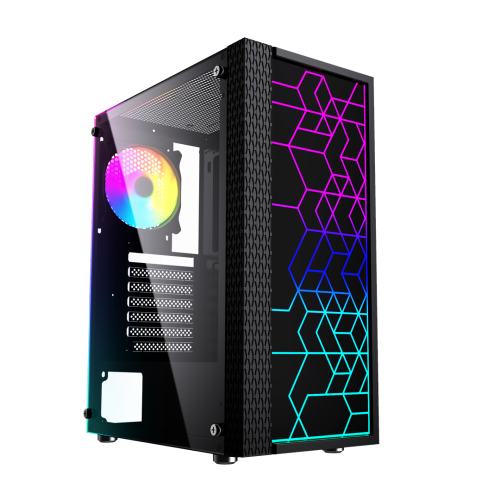 GEMBIRD OBUDOWA FORNAX 2500 MIDI-TOWER (1X USB 3.0, 2X USB 2.0, HD AUDIO, SZKLANY PANEL BOCZNY) CZARNA-9220413