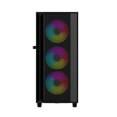 GEMBIRD OBUDOWA FORNAX 4000 MIDI-TOWER (2X USB 3.0, 1X USB 2.0, HD AUDIO, SZKLANY PANEL BOCZNY, PODŚWIETLENIE ARGB) CZARNA-9220424