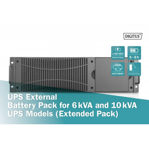 Moduł rozszerzający (Battery Pack) do UPS 6 kVA i 10 kVA (20x12V 9Ah) dla DN-170106 i DN-170107-9252882