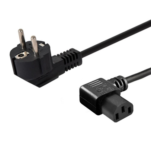 Kabel zasilający Schuko (M) kątowy - IEC C13, kątowy 1,2m CL-115-9253451