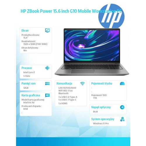 Notebook ZBook Power G10/W11P i7-13700H/1TB/32 865R1EA -9254417