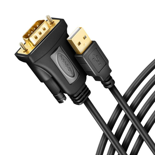 ADS-1PQN Adapter USB 2.0 > RS-232 Port szeregowy, 1,5m kabel, chip FTDI-9254631