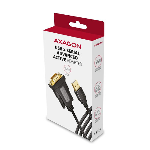 ADS-1PQN Adapter USB 2.0 > RS-232 Port szeregowy, 1,5m kabel, chip FTDI-9254637
