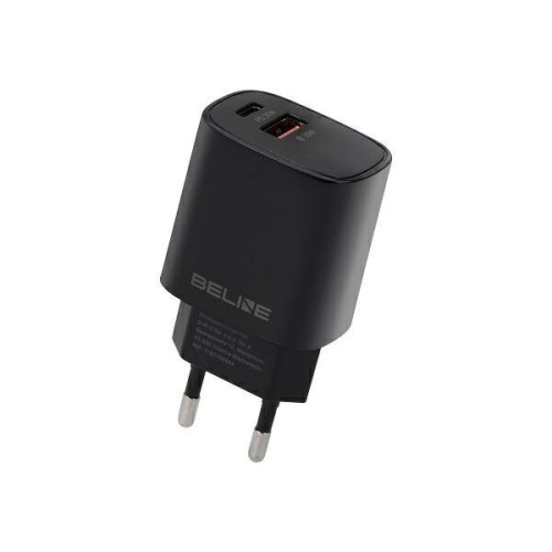 Ładowarka sieciowa 30W GaN USB-C + USB-A, czarna-9256552