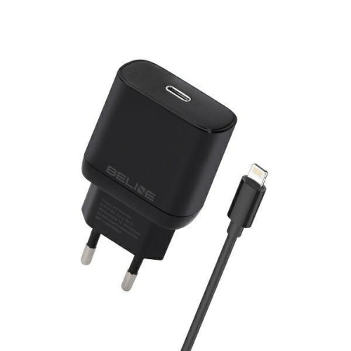 Ładowarka sieciowa 30W GaN USB-C + kabel lightning, czarna-9256570