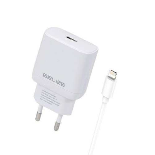 Ładowarka sieciowa 30W GaN USB-C + kabel lightning, biała-9256573