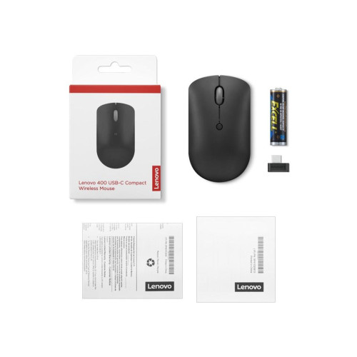 Mysz Lenovo 400 USB-C Wireless Compact Mouse Black-9269338