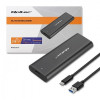 QOLTEC OBUDOWA DO DYSKÓW KIESZEŃ M.2 SATA SSD | NGFF | USB TYP C-9277714