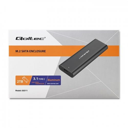 QOLTEC OBUDOWA DO DYSKÓW KIESZEŃ M.2 SATA SSD | NVME | USB TYP C-9277729