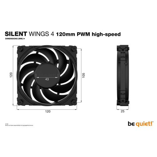 WENTYLATOR BE QUIET! SILENT WINGS 4 120mm PWM High-9352649