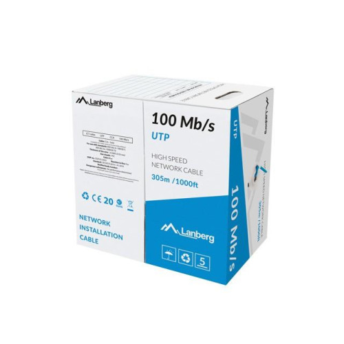 Kabel LAN UTP 100Mb/s 305m drut cca niebieski-7815561