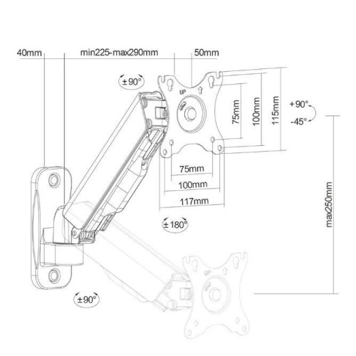 Uchwyt ścienny WL70-440BL11-9366155