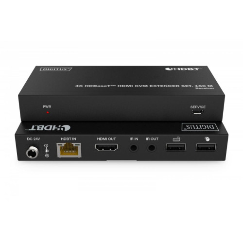 Przedłużacz/Extender HDMI 4K 60Hz 150m po skrętce Cat.6A/7/8 HDBaseT HDCP2.2 IR EDID PoC, zestaw -9369073