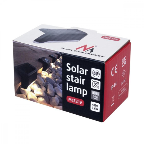 Lampa solarna schodowa tarasowa MCE319 LED IP44 4000K czujnik zmierzchu-9371937