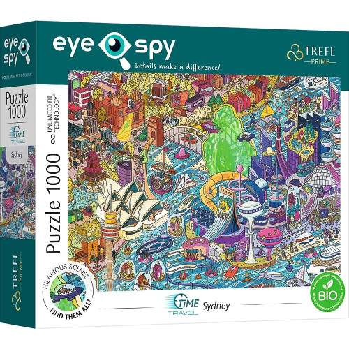 Puzzle 1000 elementów UFT EYE-SPY Time Travel Sydney Australia-9374781