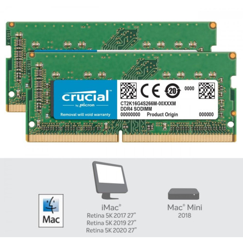 Pamięć DDR4 SODIMM do Apple Mac 32GB(2*16GB)/2666 CL19 (8bit)-9376932