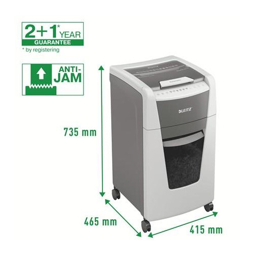 Leitz Niszczarka IQ AutoFeed 300, P4, 300 kartek, 60 l kosz-9382813