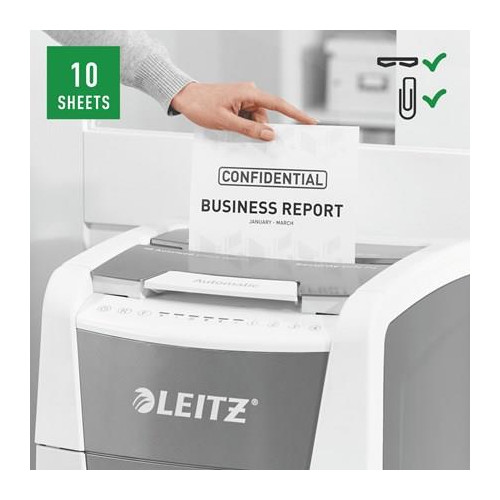 Leitz Niszczarka IQ AutoFeed 300, P4, 300 kartek, 60 l kosz-9382816