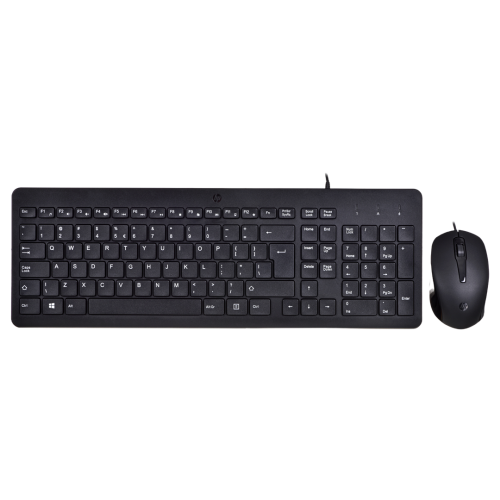 Zestaw klawiatura + mysz HP 150 Wired Mouse and Keyboard przewodowe czarne 240J7AA-9394502