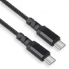 Kabel 2x USB-C 100W 2m wspierający PD przesył danych do 10Gbps MCE492 Czarny-9428801