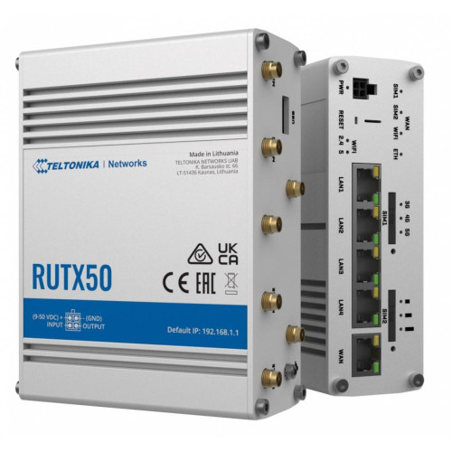 Router 5G RUTX50 Dual Sim, GNSS, WiFi, 4xLAN, USB2.0-9428734