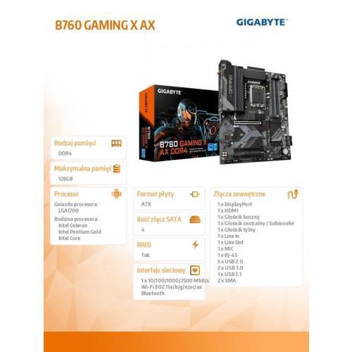 Płyta główna B760 Gaming X AX s1700 4DDR5 DP/HDMI ATX-9429859