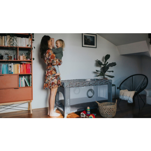 Łóżeczko turystyczne Stefi Grey Concrete Multicolor-9430057