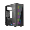 GEMBIRD OBUDOWA FORNAX 500 MIDI-TOWER (2X USB 3.1, 1X USB 2.0, HD AUDIO, SZKLANY PANEL BOCZNY, PODŚWIETLENIE ARGB) CZAR