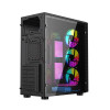 GEMBIRD OBUDOWA FORNAX 500 MIDI-TOWER (2X USB 3.1, 1X USB 2.0, HD AUDIO, SZKLANY PANEL BOCZNY, PODŚWIETLENIE ARGB) CZAR