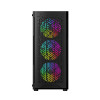 GEMBIRD OBUDOWA FORNAX 400X MIDI-TOWER (2X USB 3.0, 1X USB 2.0, HD AUDIO, SZKLANY PANEL BOCZNY, PODŚWIETLENIE ARGB) CZARNA-9444316