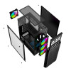 GEMBIRD OBUDOWA FORNAX 400X MIDI-TOWER (2X USB 3.0, 1X USB 2.0, HD AUDIO, SZKLANY PANEL BOCZNY, PODŚWIETLENIE ARGB) CZARNA-9444323