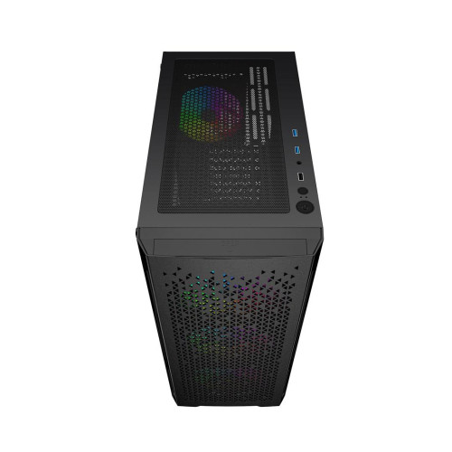 GEMBIRD OBUDOWA FORNAX 400X MIDI-TOWER (2X USB 3.0, 1X USB 2.0, HD AUDIO, SZKLANY PANEL BOCZNY, PODŚWIETLENIE ARGB) CZARNA-9444317