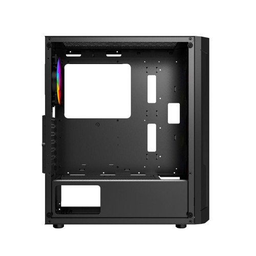 GEMBIRD OBUDOWA FORNAX 400X MIDI-TOWER (2X USB 3.0, 1X USB 2.0, HD AUDIO, SZKLANY PANEL BOCZNY, PODŚWIETLENIE ARGB) CZARNA-9444321
