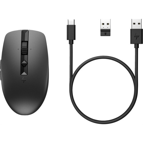 Mysz HP 710 Rechargeable Silent Mouse Black bezprzewodowa z akumulatorem czarna 6E6F2AA-9461548