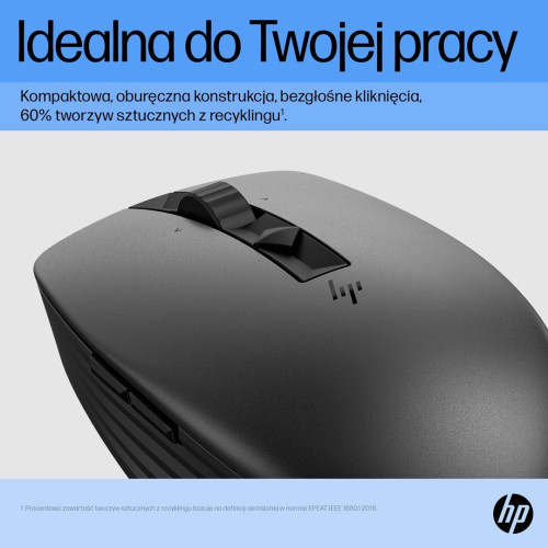 Mysz HP 710 Rechargeable Silent Mouse Black bezprzewodowa z akumulatorem czarna 6E6F2AA-9461560