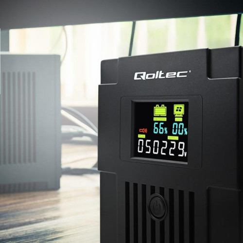 QOLTEC ZASILACZ AWARYJNY UPS LINE INTERACTIVE | MONOLITH | 1500VA | 900W | LCD | USB-9477368